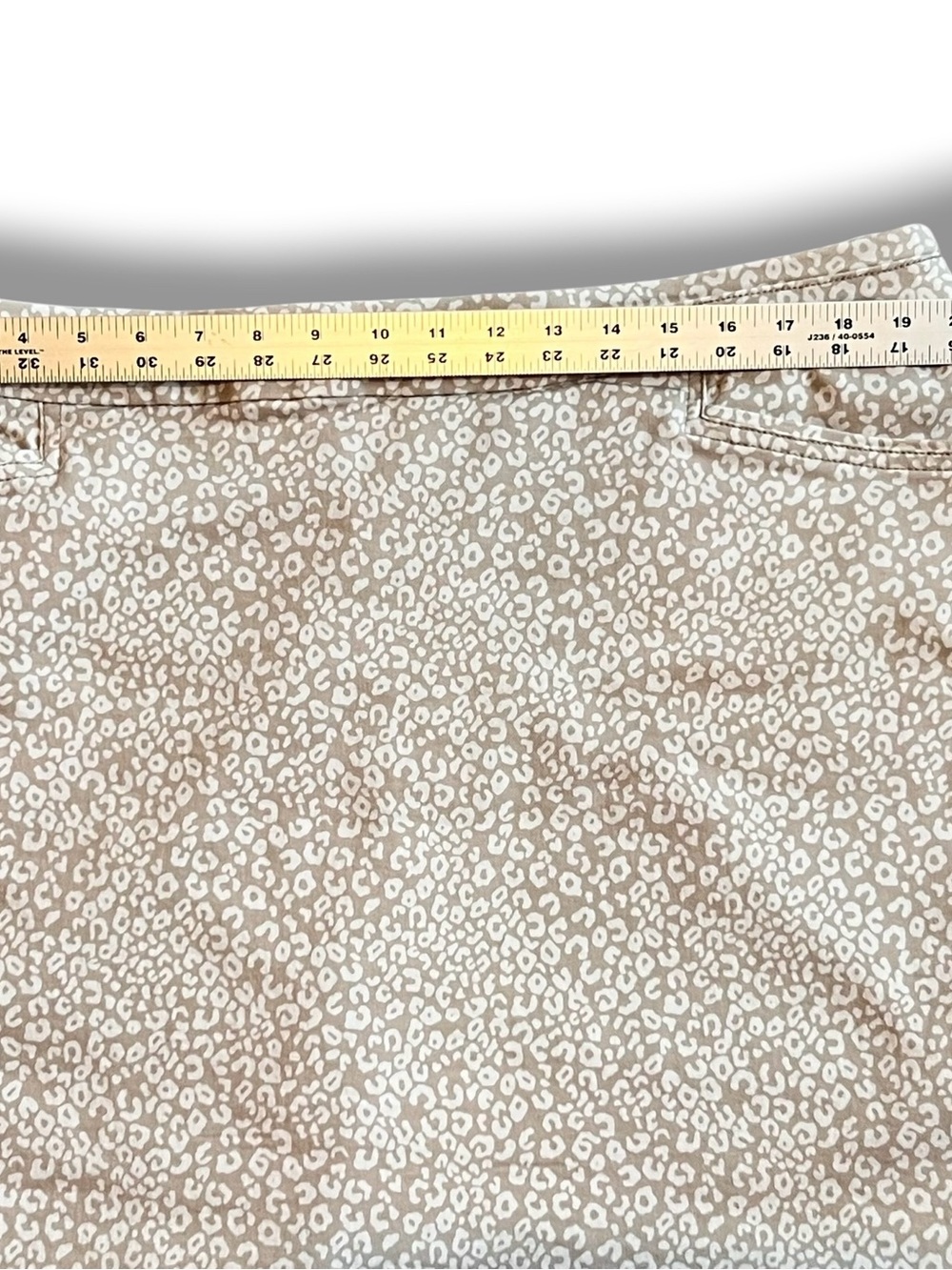 Briggs Women’s Golf Skort Skirt Tennis 4 Pockets Tan White Print Sz 16W C-9 - Picture 5 of 8